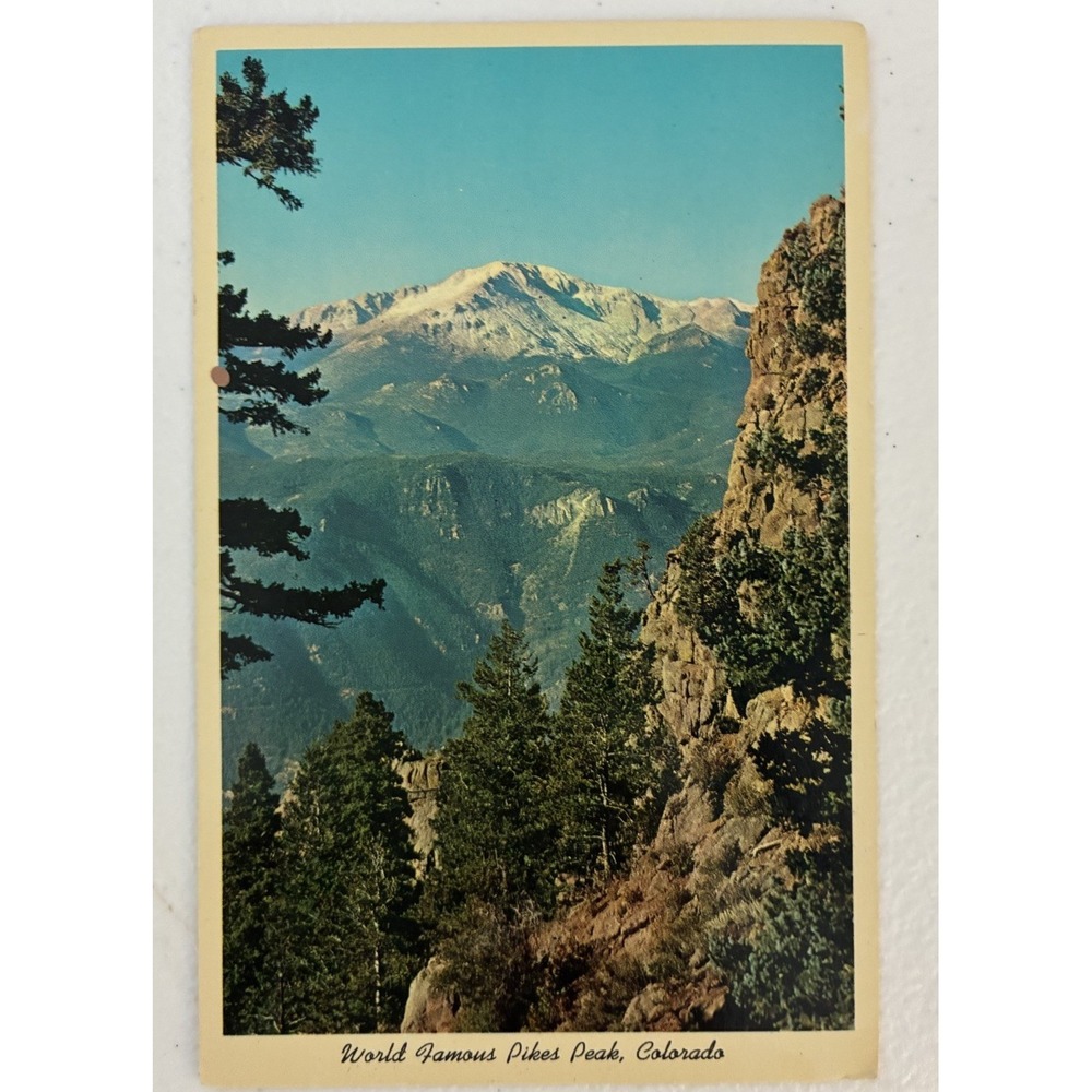 World Famous Pikes Peak, CO Pikes Peak, alt. 14,110 ft. - Old‎ Postcard G1